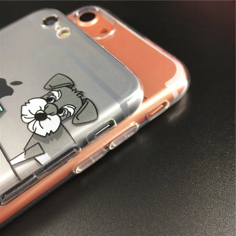 Мягкие TPU Чихуахуа шнауцер собака чехол для iPhone 6 6S plus 7 8 плюс милые ясно Животные