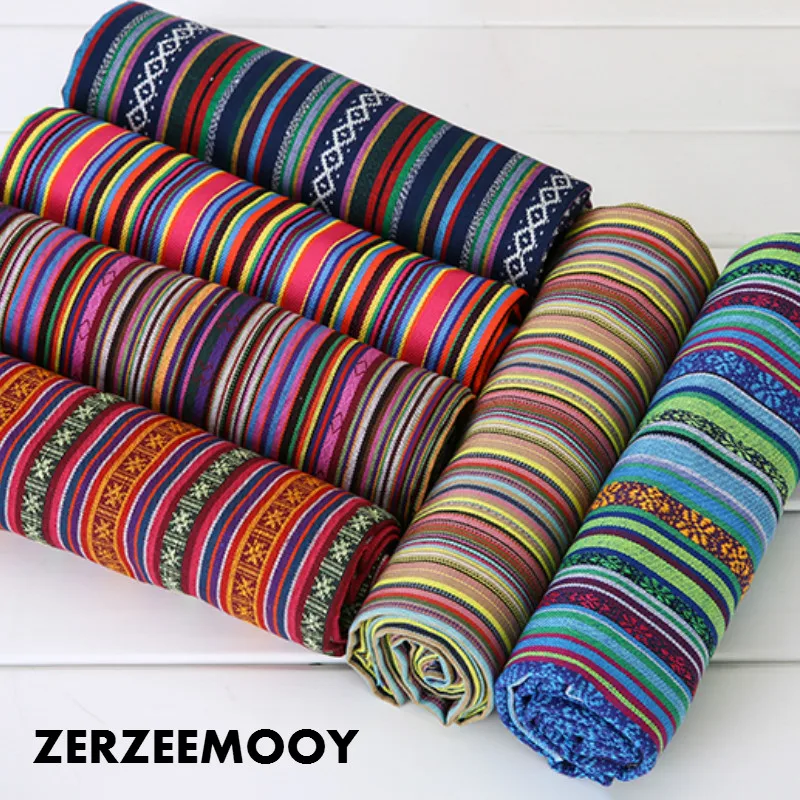 Ткань ZERZEEMOOY Полиэстеровая/хлопчатобумажная 100 х145 см этническая декоративная
