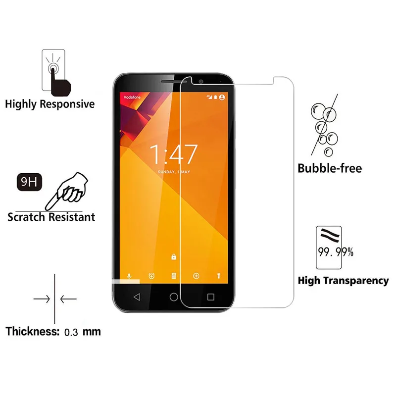 Закаленное стекло 9H для Vodafone Smart Turbo 7 защита экрана защитная стеклянная пленка