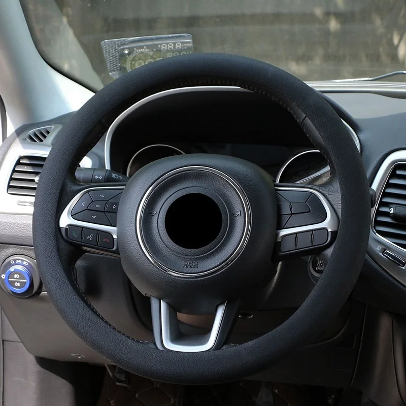 2019 новые автомобильные аксессуары крышка рулевого колеса черная кожа