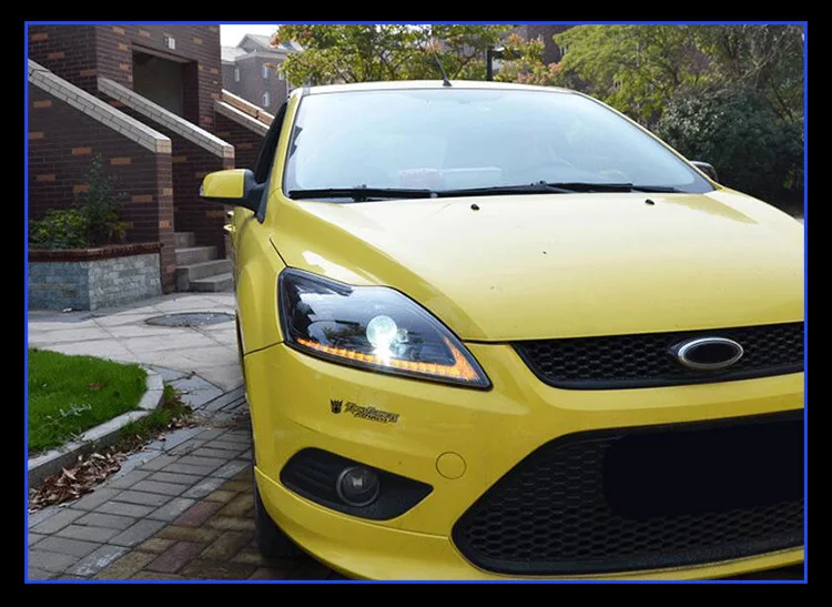 AKD тюнинг автомобильных фар для Ford focus 2009-2011 светодиодные фары DRL ходовые огни Биксеноновые лучевые огни ангельские глазки