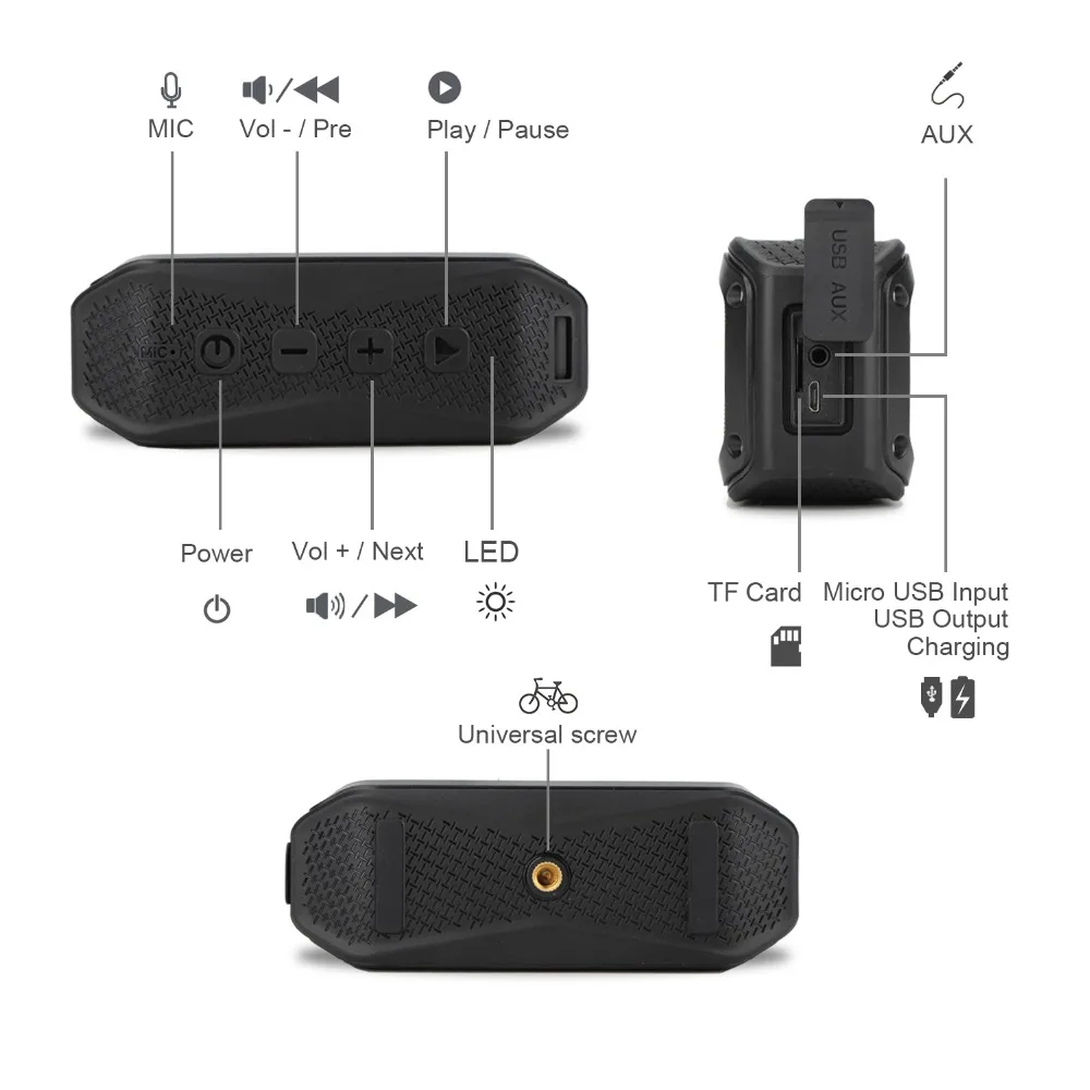 Bluetooth Динамик s ZENBRE D5 6 Вт/40 h играть в режиме реального времени Беспроводной IPX7
