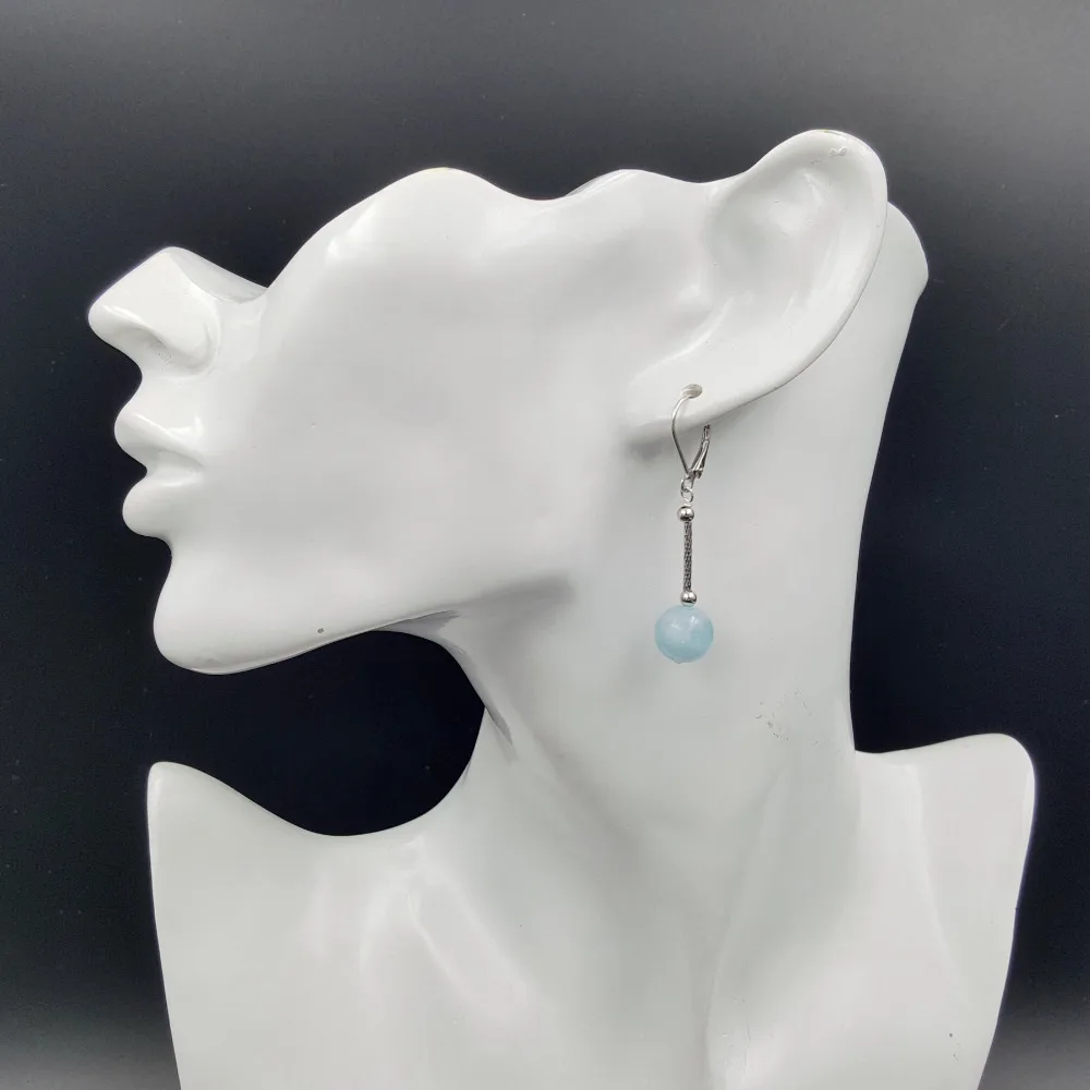 Lii Ji аквамариновые серьги-подвески | Украшения и аксессуары