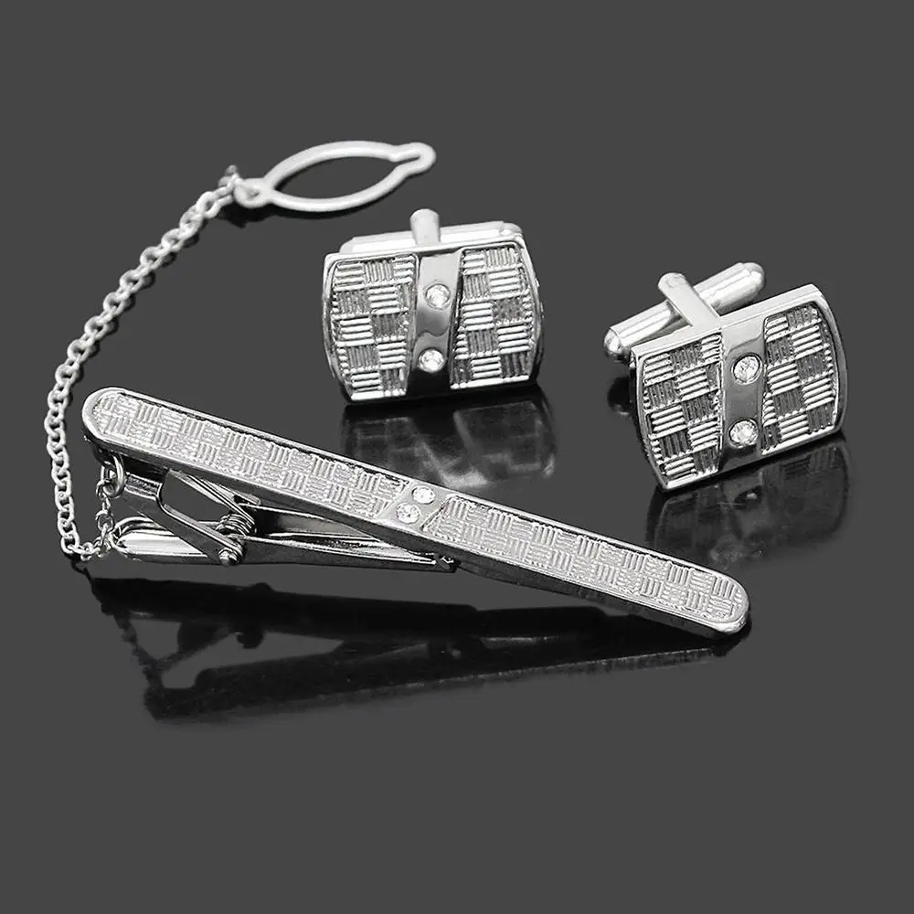 Зажим для галстука и рубашки Стразы 1 комплект|mens shirt tie set|tie set menties ties |