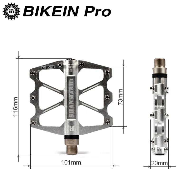 Педали BIKEIN 9/16 г для горного велосипеда из алюминиевого сплава с 4 герметичными