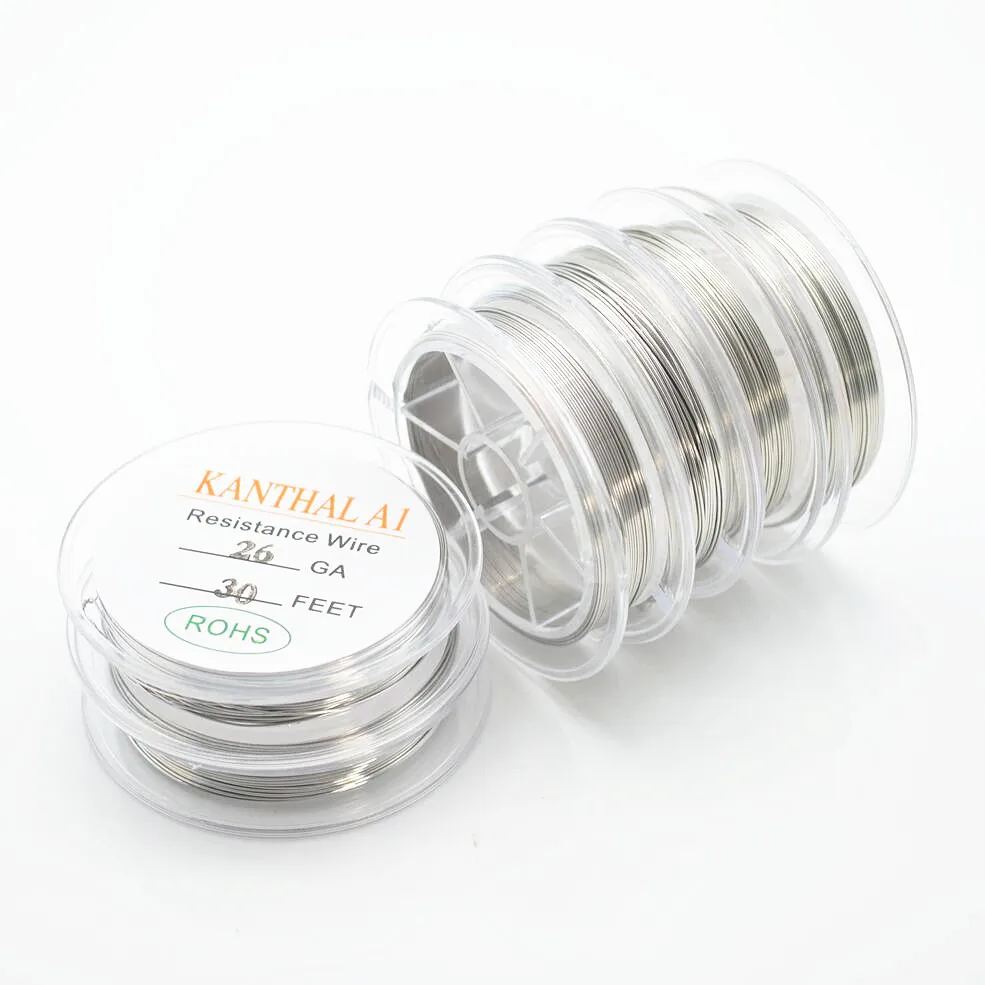Оригинал 10 м/рулон Kanthal A1 Провода Сопротивление 20/22/24/26/28 AWG датчик Нагрева RTA DIY