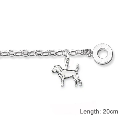 Модные 925 стерлингового серебра лояльности Hound Diy животных амулеты Fit браслет и