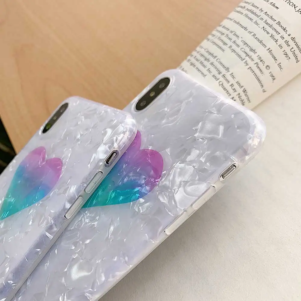 Чехол для телефона Boucho iphone 7 8 XR XS MAX X Модный Цветной чехол в виде раковины с узором