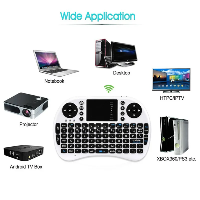 Basix Keyboard 2.4GHz Wireless Air Mouse Teclado Touchpad Handheld Mini English Keypad for Android TV Box Smart phone | Компьютеры и