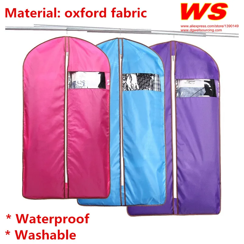 

2pc/lot Garment dust cover suit overcoat jacket clothes Protector Storage Bag Garment Bag clothing Home Zippered Oxford Fabric
