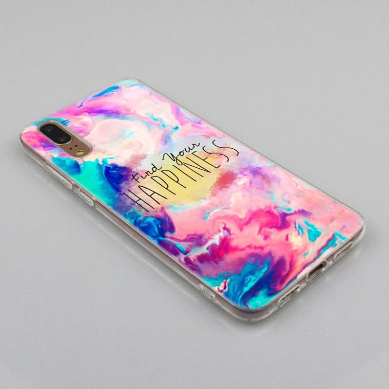 Ярко-розовый Роскошный мягкий силиконовый чехол для Huawei P30 P20 P10 P9 P8 Lite 2017 Pro Mini PSmart