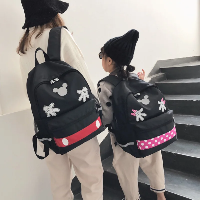 

Mickey Minnie Backpack Zipper Female Bag For Women 2019 Teen Girls Large Backpacks School Bag Lady Shoulder Bag Mochila Feminina