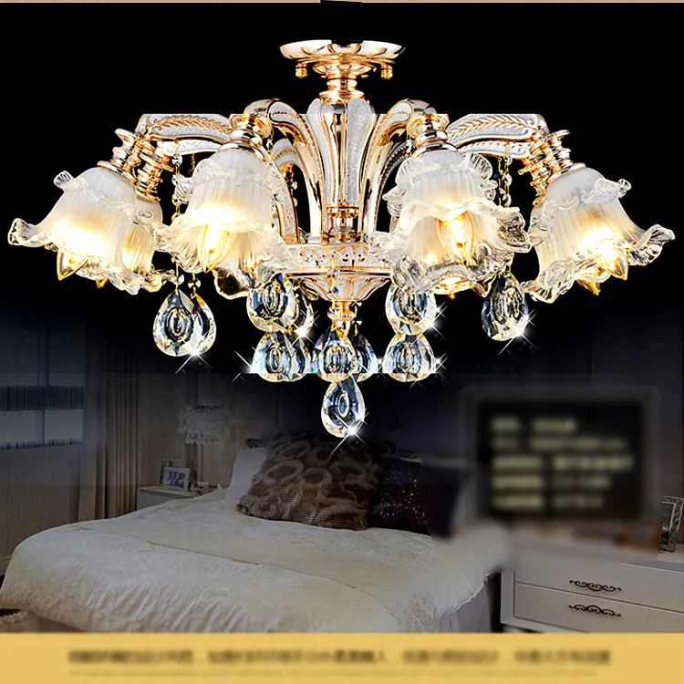 Хрустальная Золотая люстра k9 светодиодная лампа для столовой|led crystal chandeliers|crystal
