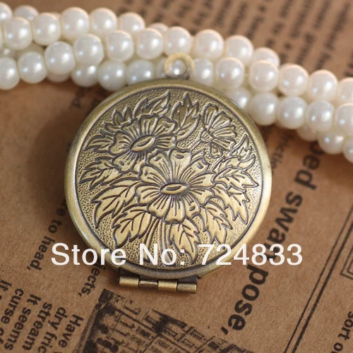 Античные бронзовые тона матовый Европейский амулеты цветок отмеченный круг