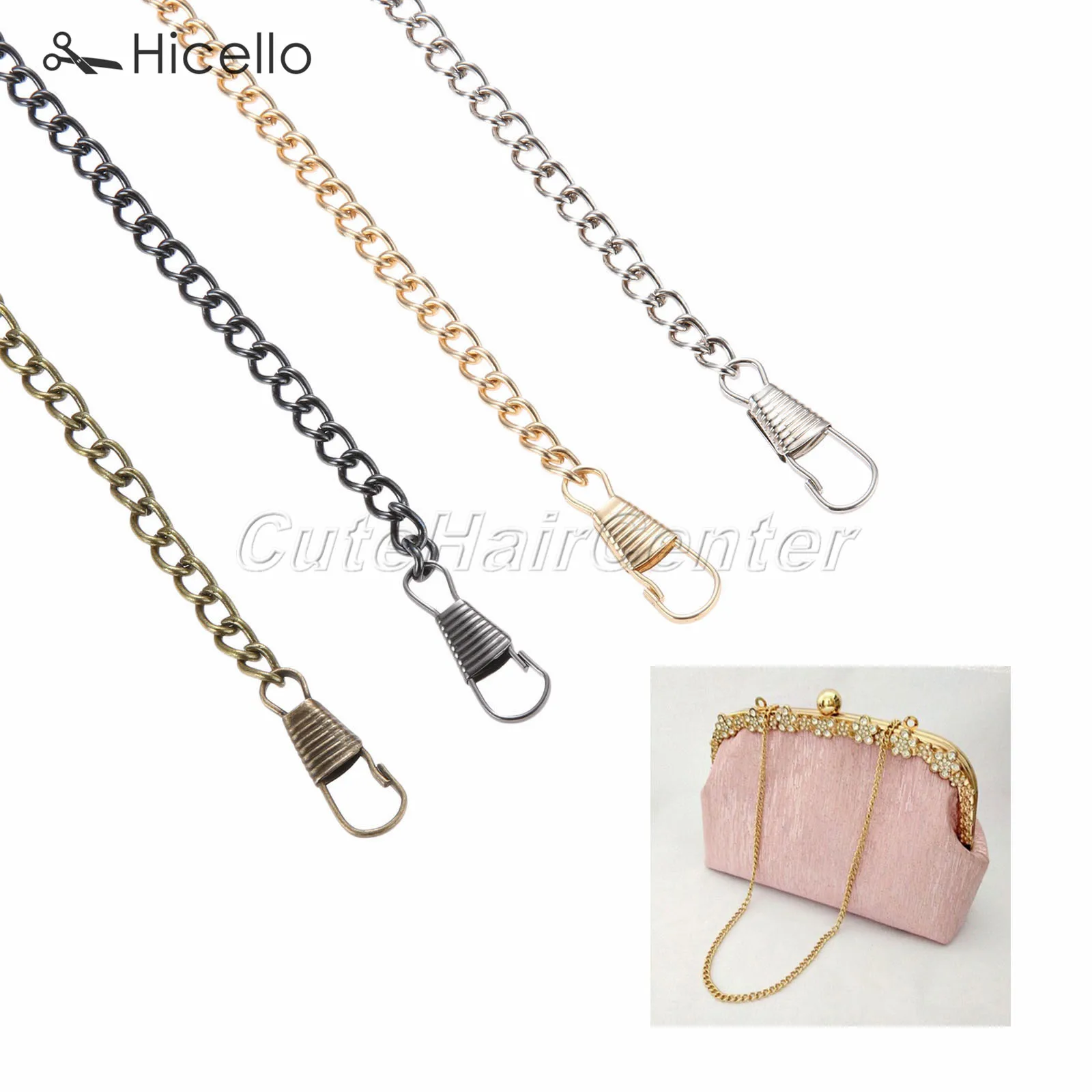 Металлический ремешок для сумки 120 см пряжки тонкая цепочка женская сумочка