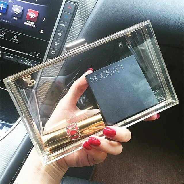 Летние прозрачные ПВХ клатчи простой дизайн белые модные бокс кошельки