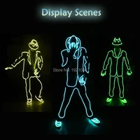 10 colors select neon light el wire for mj men style diy festival party clothes accessories by dc 12v button el driver