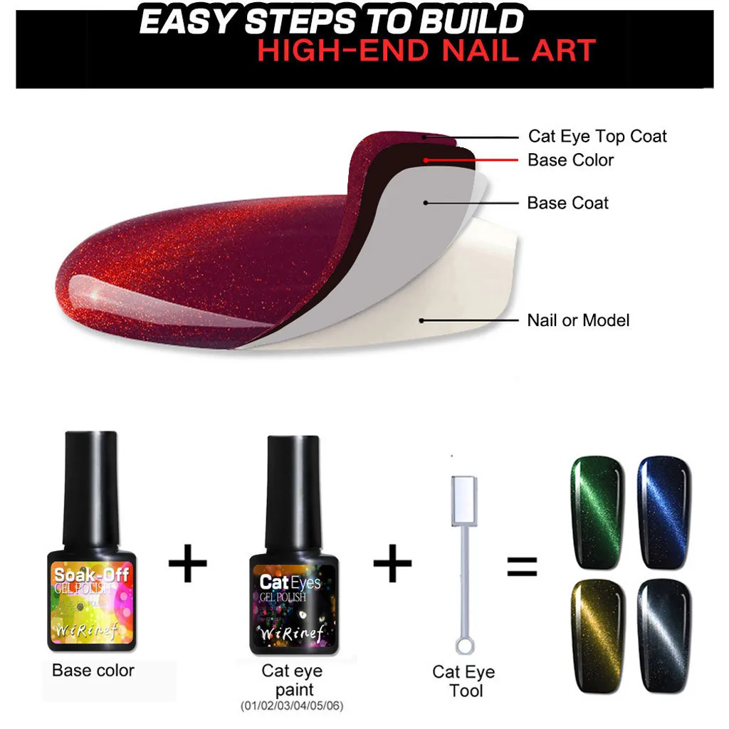 Holographic Glitter Magnetic Gel Magnet Cat Eye Nails Polish Soak Off UV LED Varnish Nail Art Lacquer 8ml Semi Permanent LD | Красота и