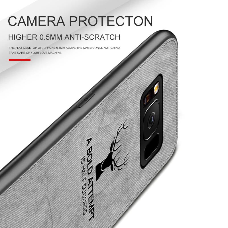 Cloth Texture deer case for samsung galaxy S10e S10+ S10 lite light S9 S8 plus S7 edge back cover copue Soft TPU Shockproof |