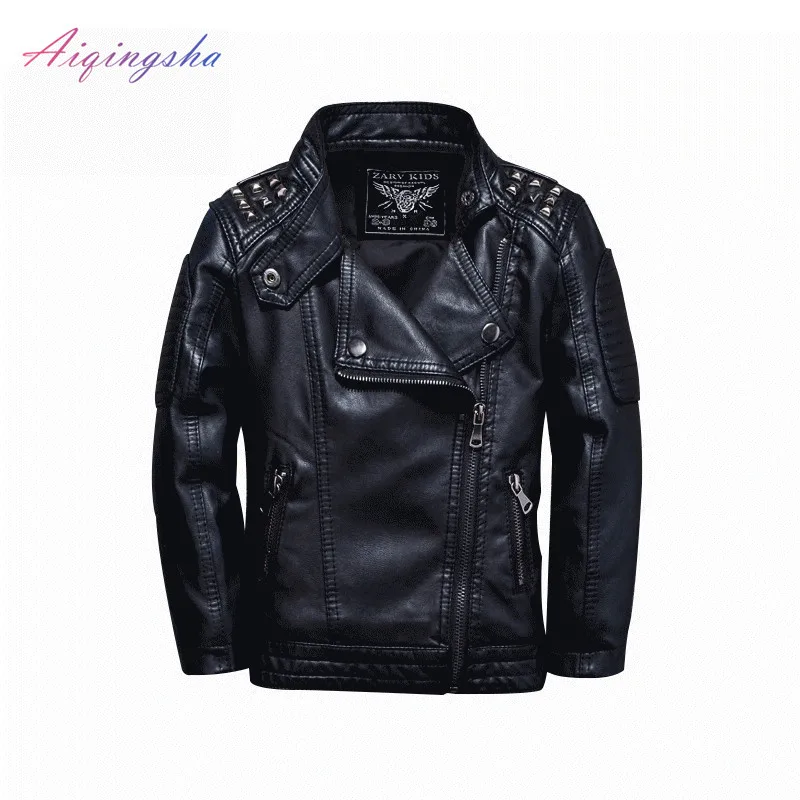 Детская одежда осенне зимнее пальто из искусственной кожи детская ветровка для