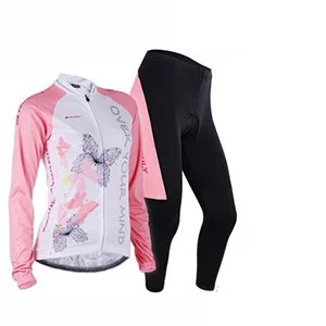 jersey and pants Женская одежда для велоспорта с длинным рукавом,, одежда для горного велосипеда, Триатлон, Майо, ciclismo, велосипедная рубашка, облегающий костюм - Цвет: jersey and pants