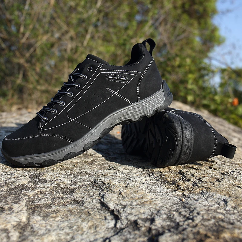 Большие размеры 46 кожа для мужчин охота треккинг обувь Открытый Новое