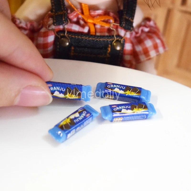 4 шт. 1/12 кукольный домик Minature Food мини симулятор Oreo печенье змея для куклы Blyth Барби