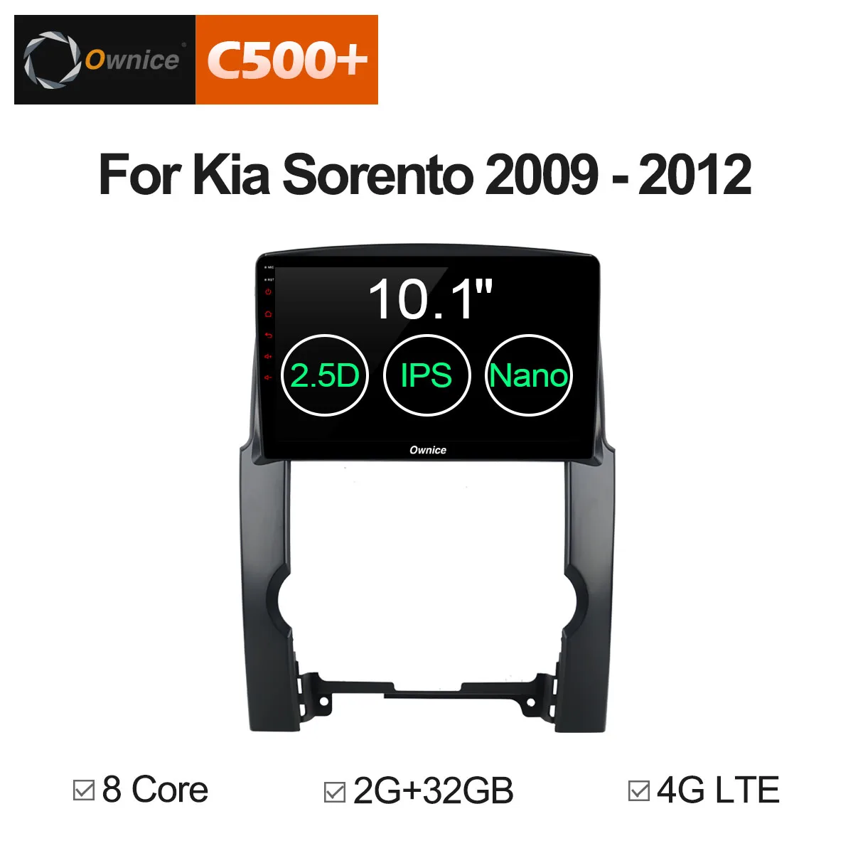 Ownice C500 + G10 Android 8 1 Автомобильный dvd плеер для KIA Sorento 2010 2013 комплект с gps навигатором