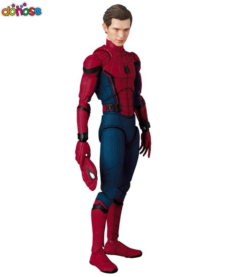 Spiderman no box Новое поступление Лига Справедливости Mafex Бэтмен Maf 056 Flash 058 чудо-женщина 048 Супермен 057 Человек-паук 047 фигурка игрушка кукла - Цвет: Spiderman no box