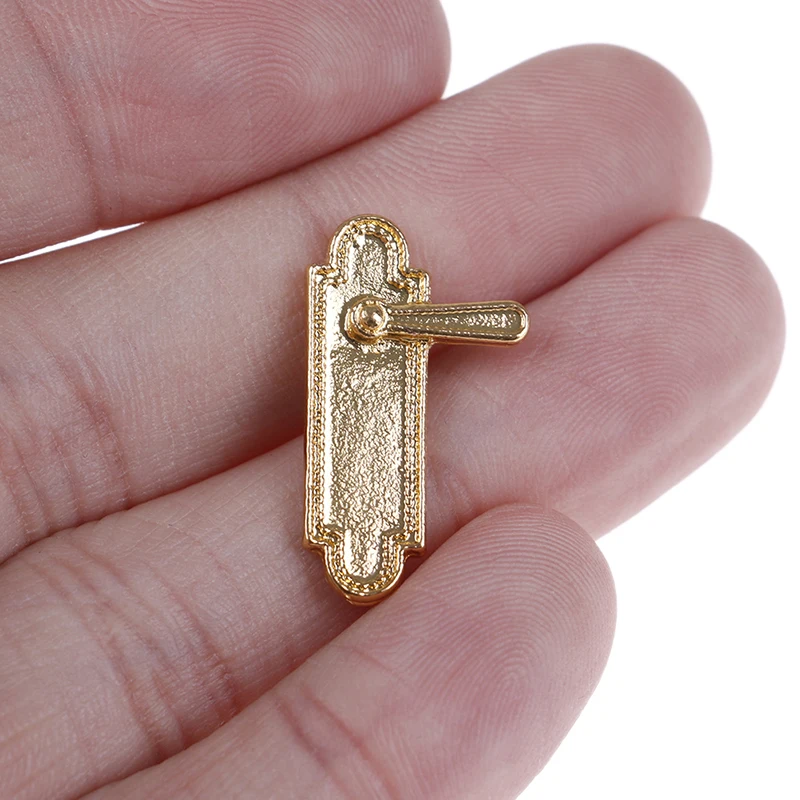 Мини 2 шт./лот для детей сделай сам сплав дверные ручки замки 1/12 кукольный дом