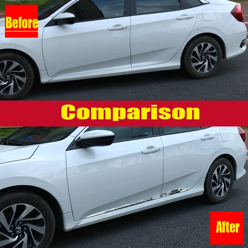 BACKAR автомобильный Стайлинг для Honda Civic 10 2016 2017 Модифицированная нержавеющая сталь