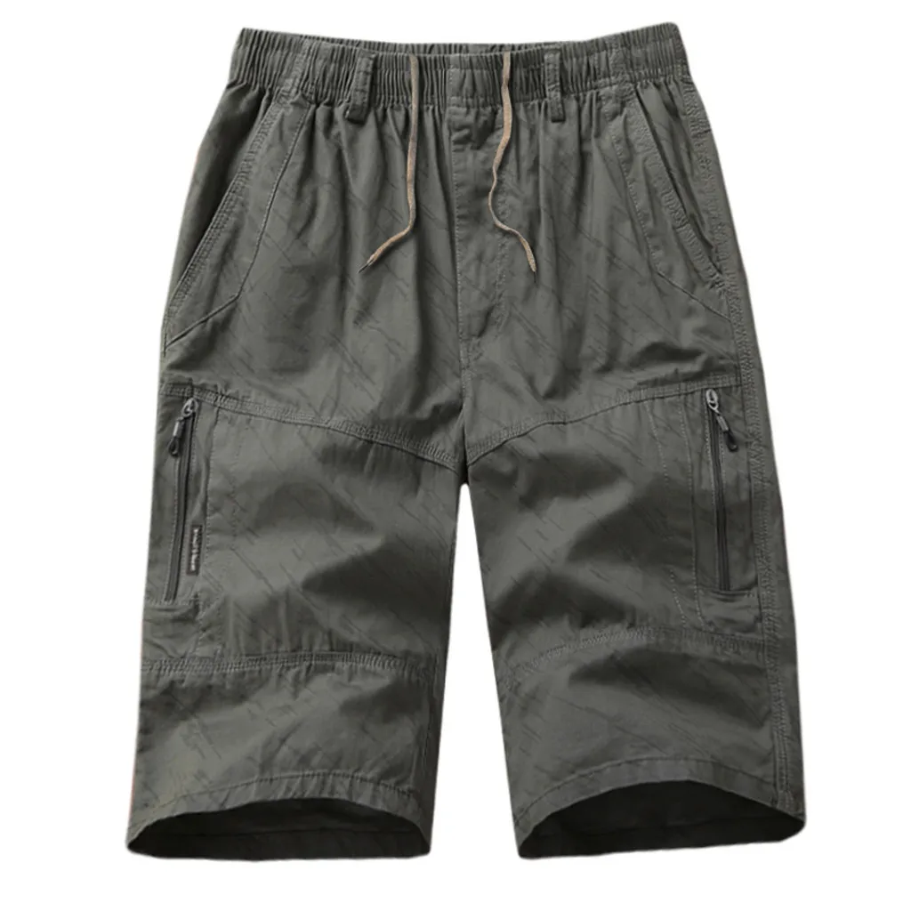 Мужские летние модные хлопковые повседневные штаны Gargo потертые укороченные