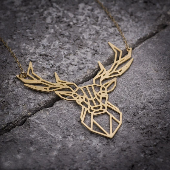 

NianDi Animal Necklace Deer Necklace, Deer Antler Pendant Animal Mujer Necklace&Pendants Party Accessories YLQ0543