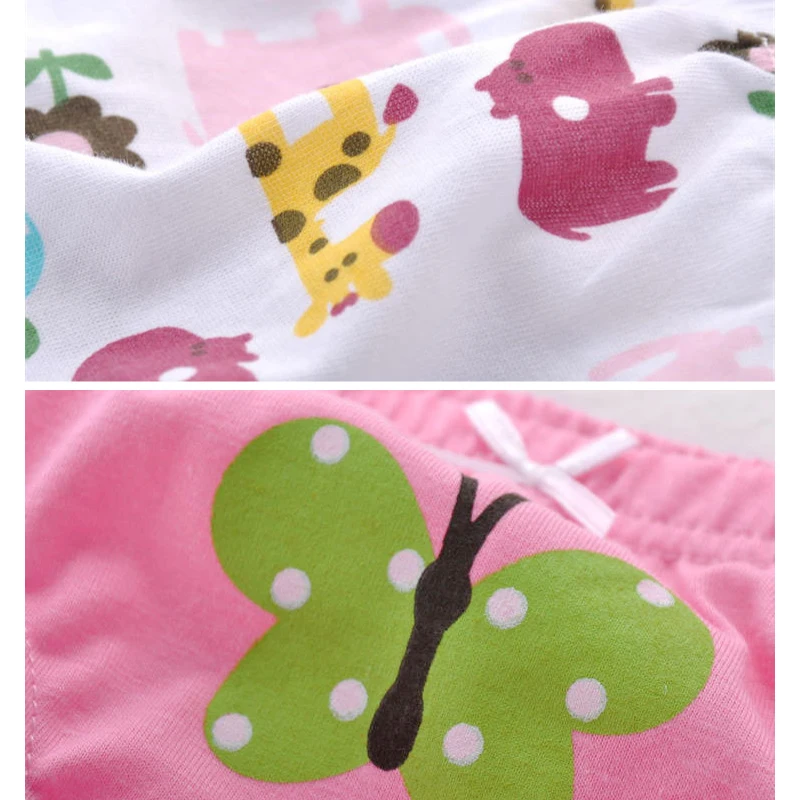 Нижнее белье для девочек 2 шт./лот 100% хлопковые короткие трусики детские