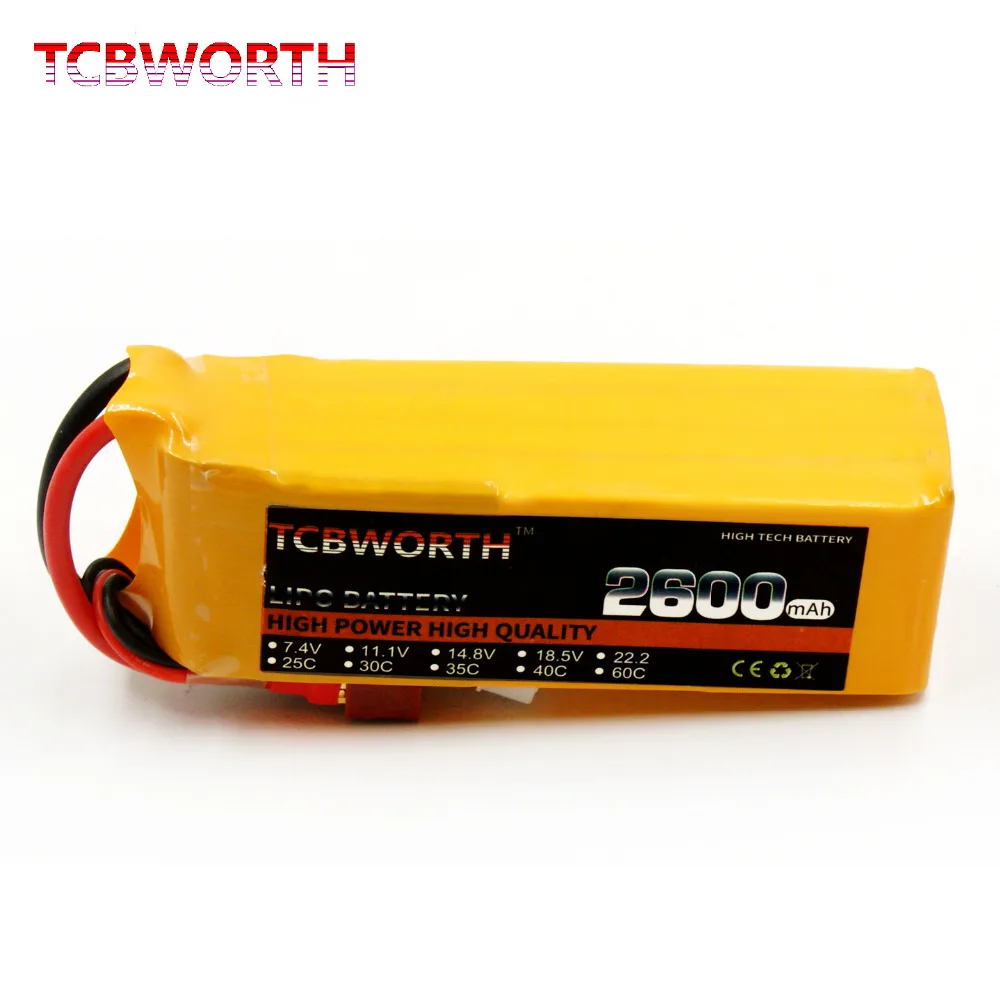 Радиоуправляемый перезаряжаемый 5S аккумулятор LiPo 18,5 V 2600mAh 30C 5S для радиоуправляемый самолет, Квадрокоптер для автомобиля лодки 2.6Ah 5S батареи LiPo дизайн