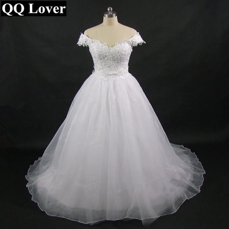 QQ Lover 2019 Новое поступление роскошное кружевное свадебное платье русалки в