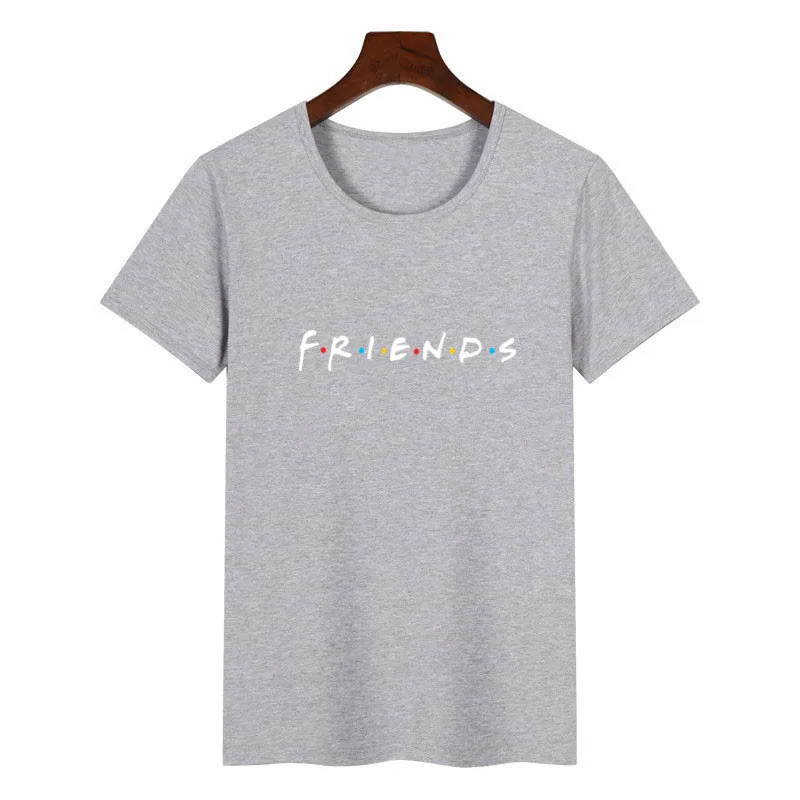 T19B-Grey Футболка с надписью «FRIENDS», женская футболка, повседневная забавная футболка для девушек, топ, хипстер, Прямая поставка - Цвет: T19B-Grey