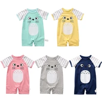 2020 summer new short sleeve boys girls cartoon print baby romper cotton newborn baby clothes toddler totoro rompers jumpsuit