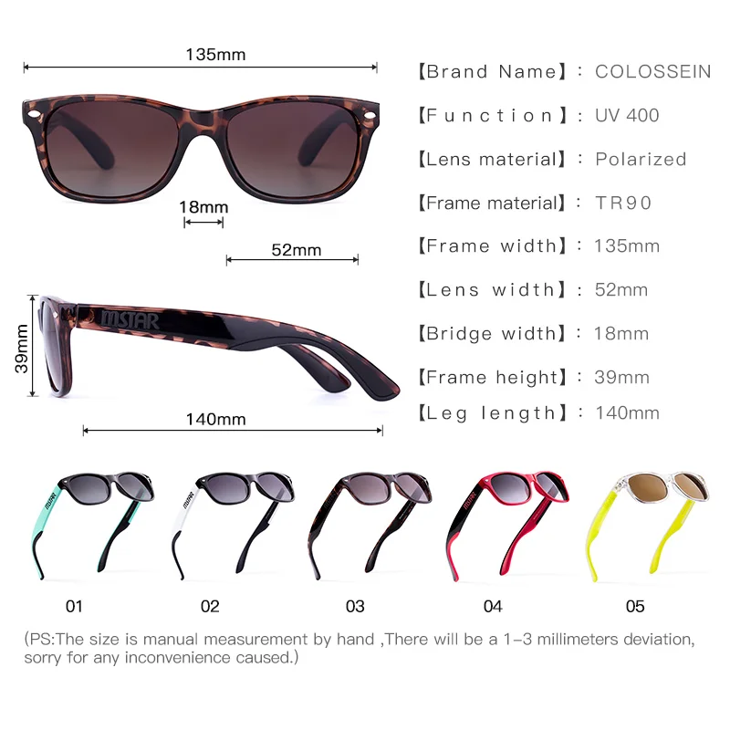 COLOSSEIN МSTAR солнцезащитные очки для женщин Поляризовыванные модные мужские