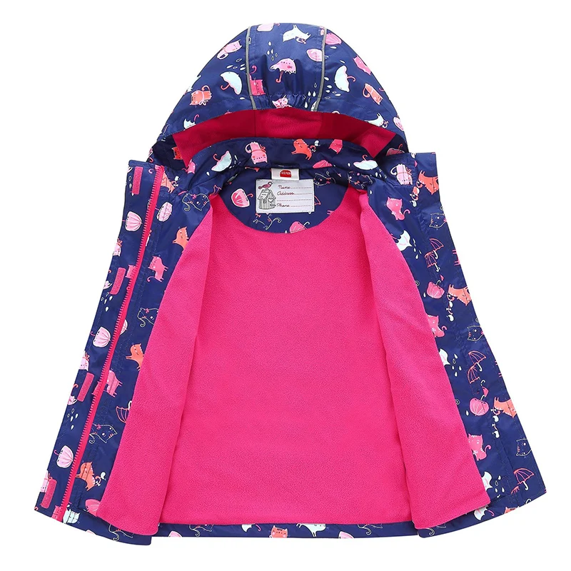 2019 Jacket For Girls Children's Hoodies Waterproof Outerwear Kids Windbreaker Girl Spring Autumn Winter Coat Age 3-12 | Детская