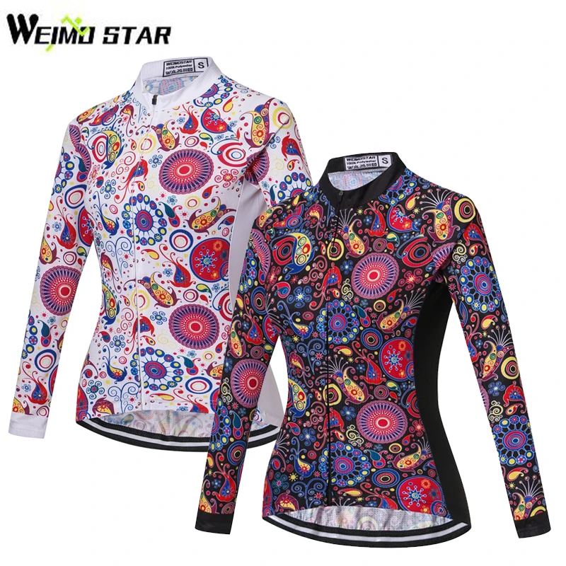 WEIMOSTAR Велоспорт Джерси Ropa Ciclismo с длинным рукавом дышащая женская рубашка для