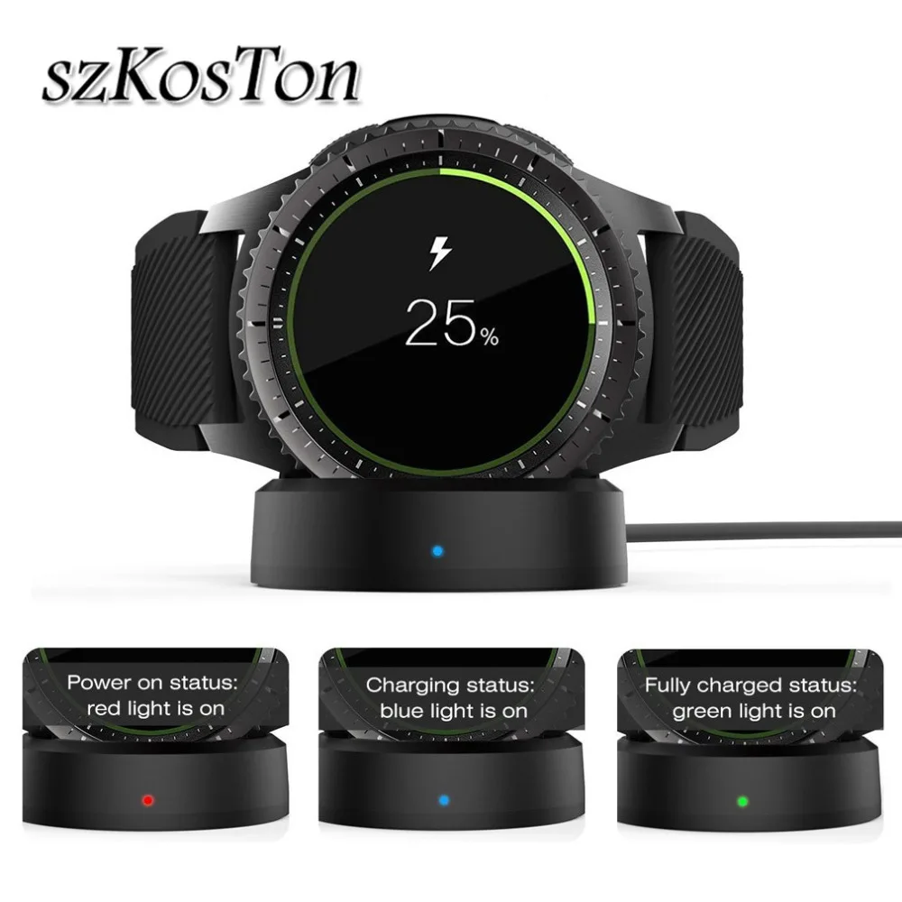 Беспроводная док станция для быстрой зарядки Samsung Gear S3 Classic с USB кабелем зарядное