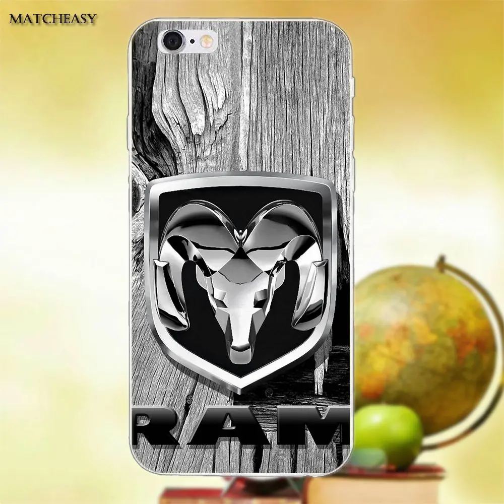 Для Apple iPhone X XS Max XR 4 4S 5 5C SE 6 6S 7 8 Plus Мягкий ТПУ Роскошный Dodge Ram логотип | Мобильные