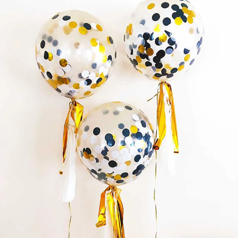 NASTASIA Halloween balloons Confetti balloon 12 inch 5g 10pcs/lot paper waste decoration Bar Decoration Wholesale | Дом и сад