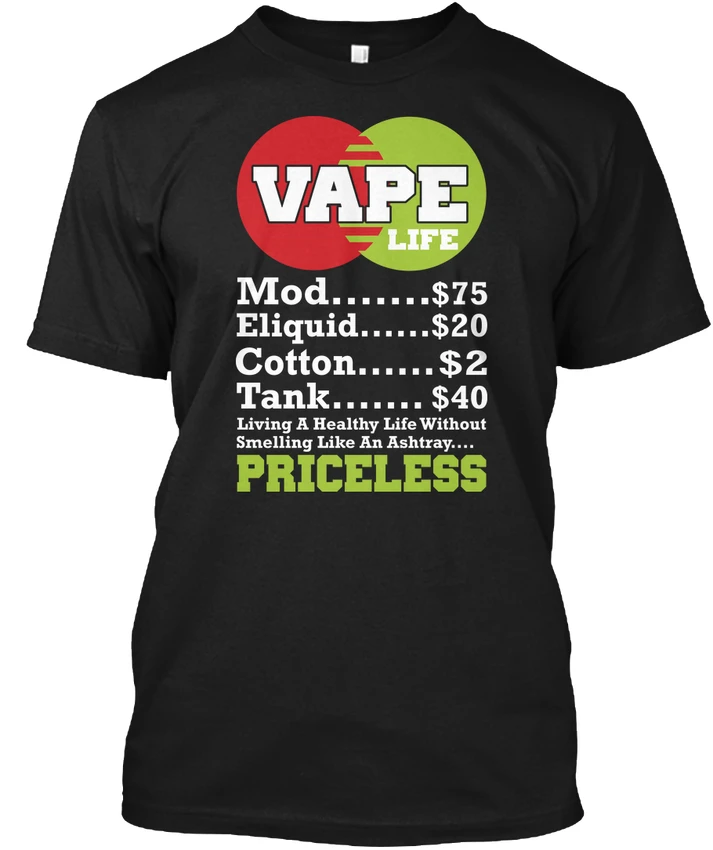 Vape Life... бесценный Life Mod ....... $75 популярный безрамочный тройник T Shirt100 %|Мужские