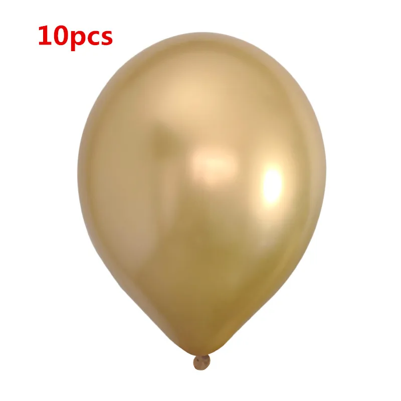 gold 12 дюймов металлические хромированные латексные шары корона с надписью «Happy Birthday», воздушные шары со звездами на свадьбу, день рождения, Детские вечерние украшения - Цвет: gold