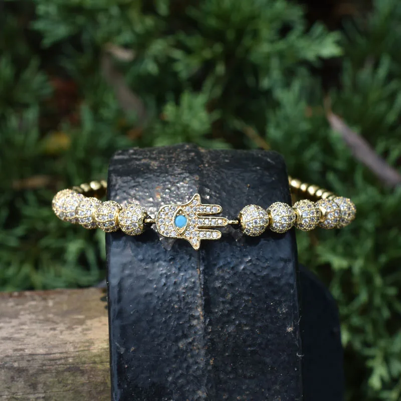 Nine forever jewelry корона очаровательный браслет мужские браслеты с пальмовым глазом