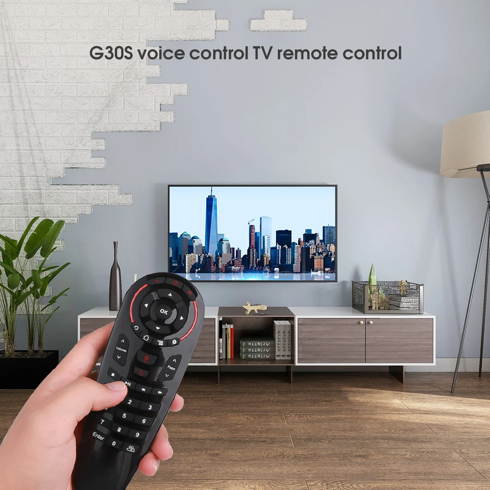 G30S Голосовое управление mo 2 4G Беспроводная Клавиатура Fly Mouse для гироскопа датчик