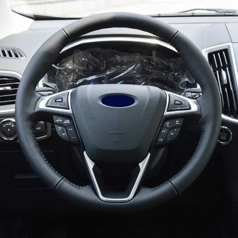 Автомобильный Стайлинг, сделай сам, чехол подлинной длины на рулевое колесо, автомобильные чехлы для Ford Fusion MONDEO 2013-2017 ,EDGE 2015-2017