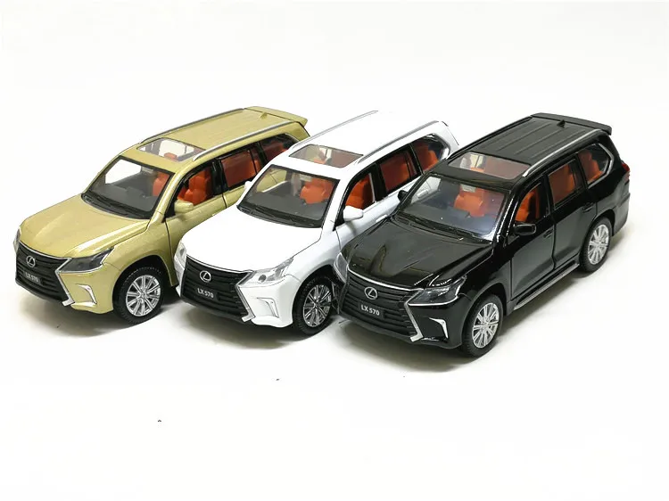 1:32 Lexus570 брелок для автомобильных ключей оттягиваемая назад машина модели литой